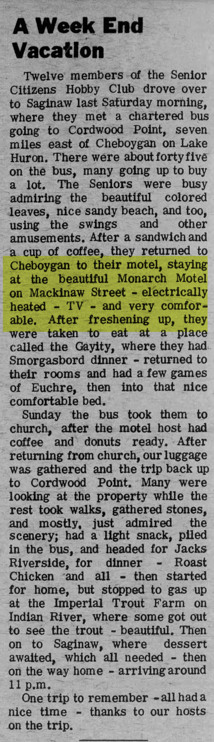 Monarch Motel - Oct 24 1968 Article (newer photo)